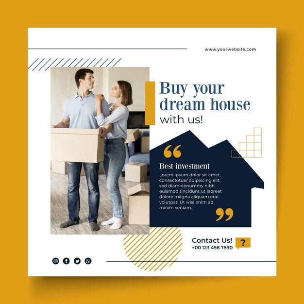 Real estate flyer template