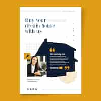 Free vector real estate flyer template