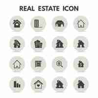 Free vector real estate icons