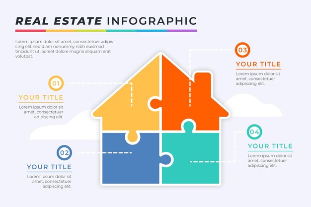 Real estate infographic template