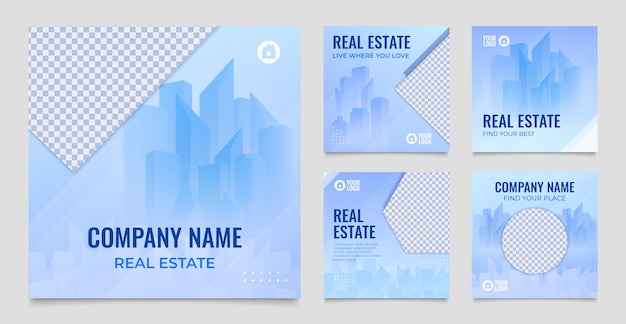 Real estate instagram post template design