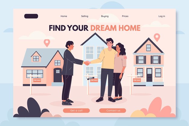 Real estate landing page concept