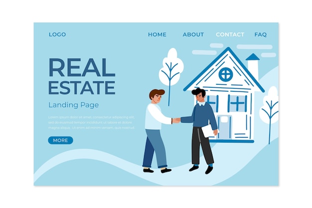 Real estate landing page template