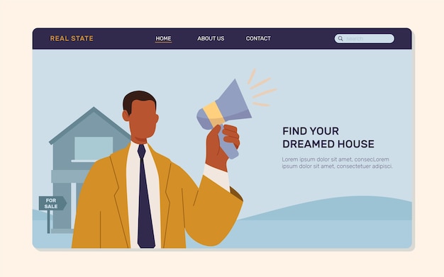 Real estate landing page template