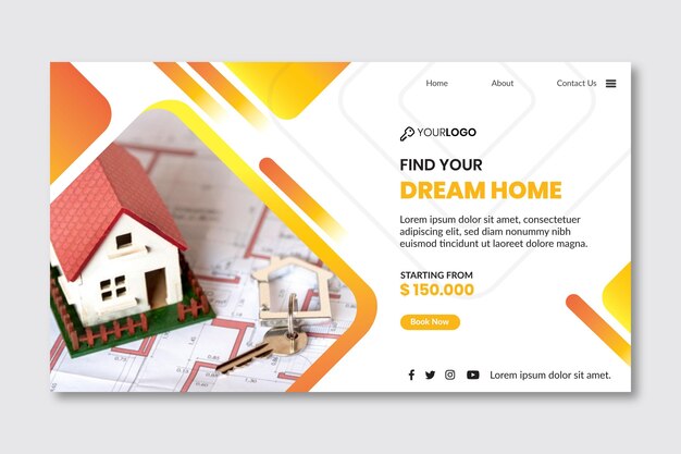 Real estate landing page template