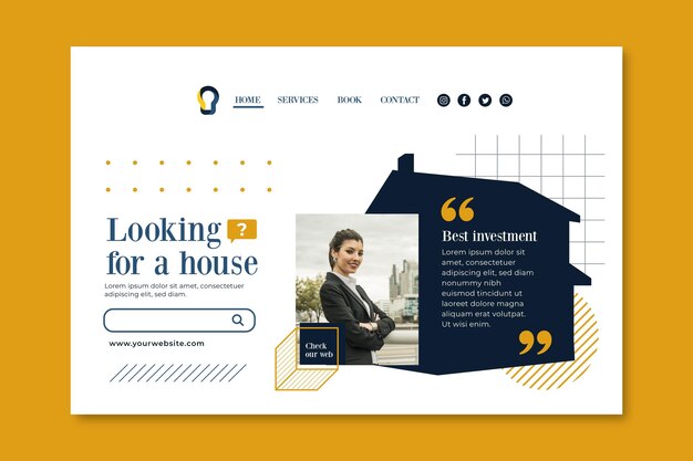 Real estate landing page template