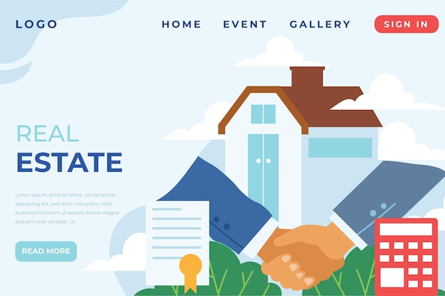 Real estate landing page