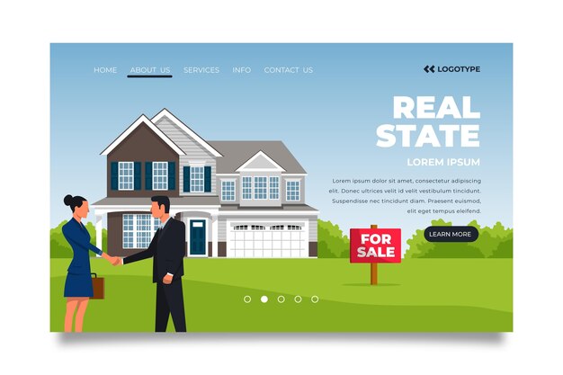 Real estate landing page