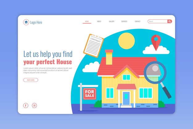 Real estate landing page