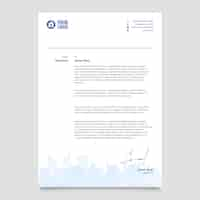 Free vector real estate letterhead template design