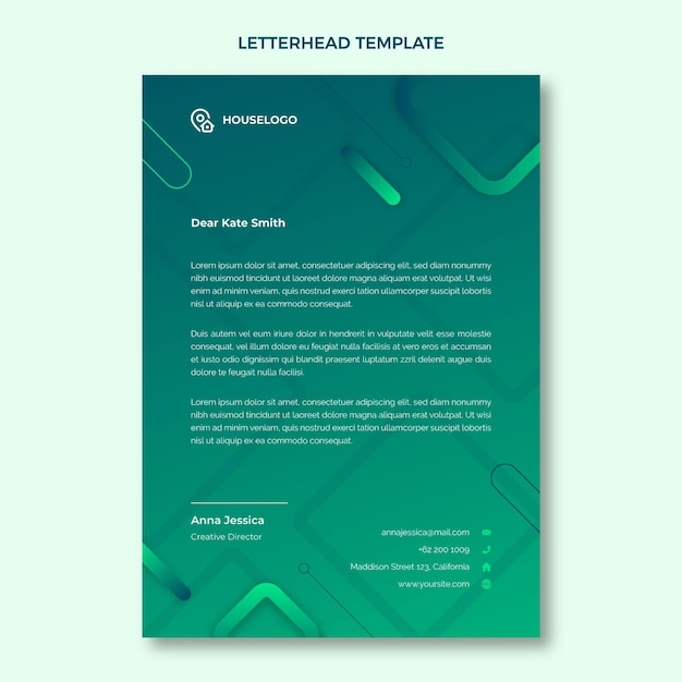 Real estate letterhead template
