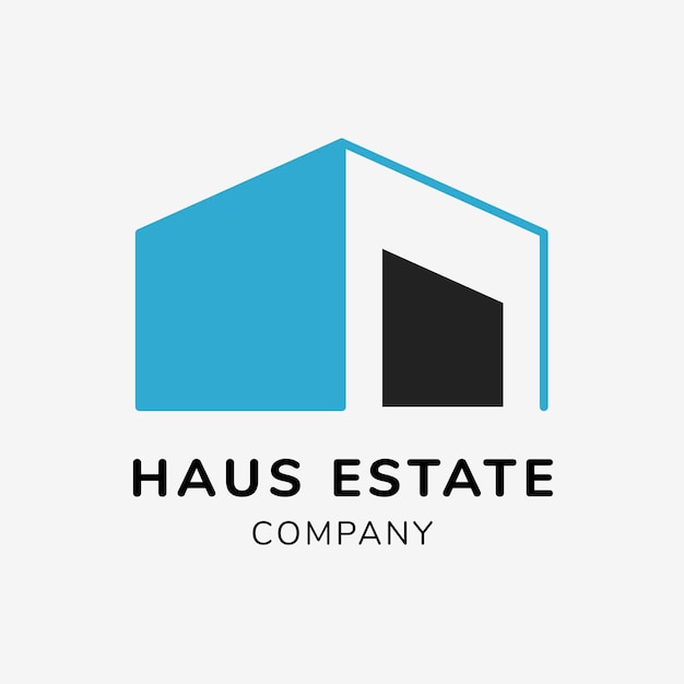 Real estate logo, business template for branding design vector, haus estate company text