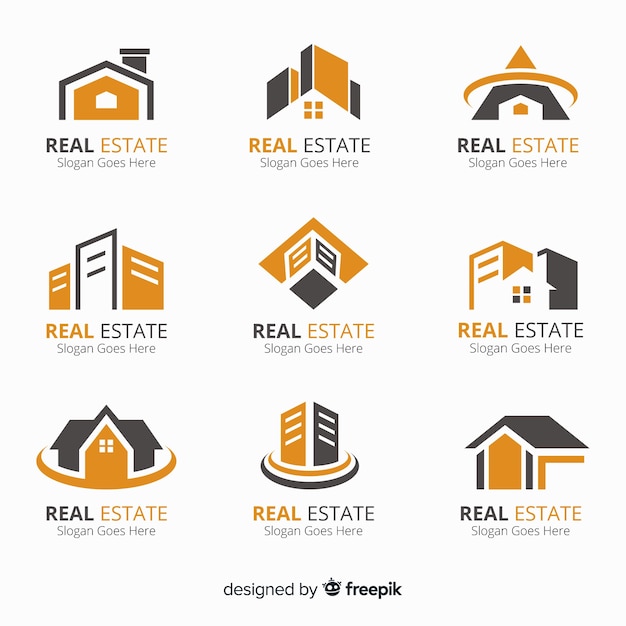 Download Free Real Estate Logo Collection Free Vector Use our free logo maker to create a logo and build your brand. Put your logo on business cards, promotional products, or your website for brand visibility.