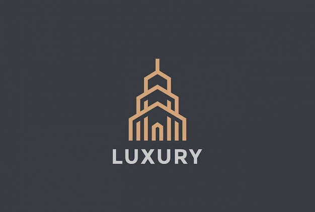 Real Estate Logo     Linear style.