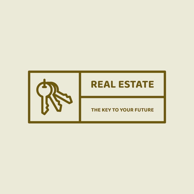 Free vector real estate logo template