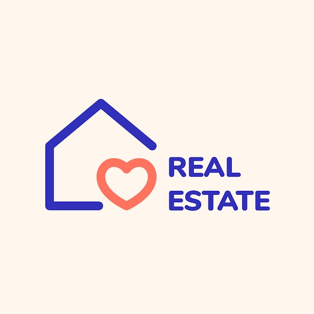 Free vector real estate logo template