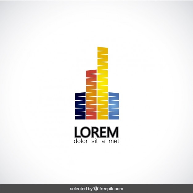 Real estate logo with abstract building