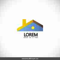 Free vector real estate logo with roof