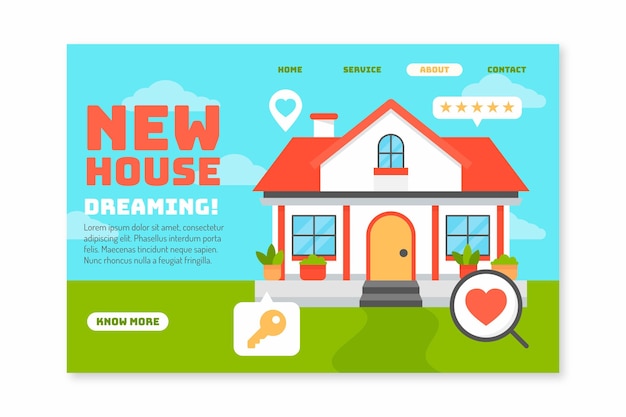 Real estate new house landing page