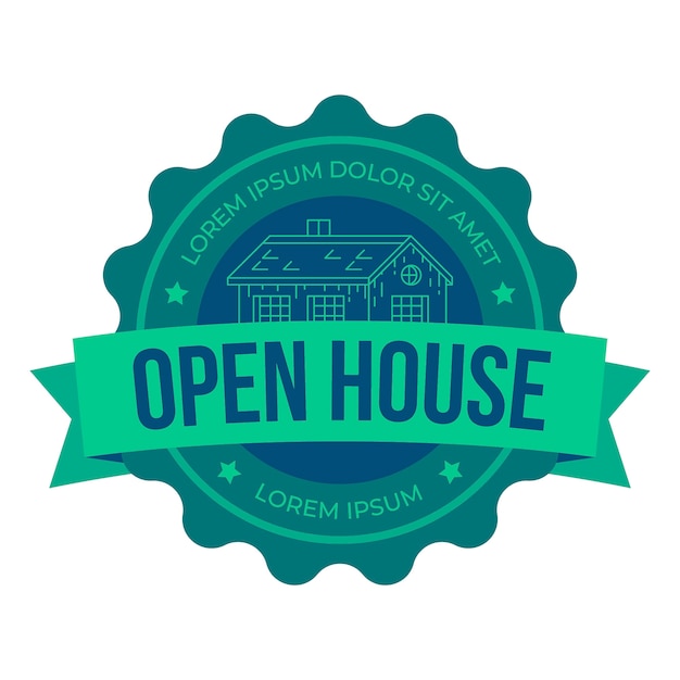 Real estate open house label