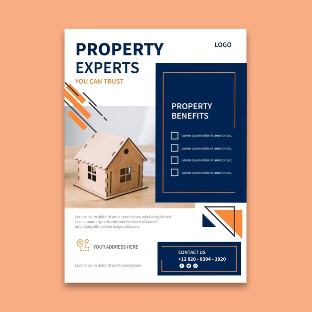 Real estate poster template