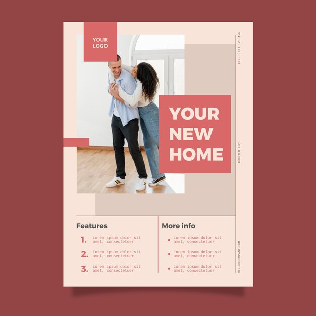 real estate poster with photo