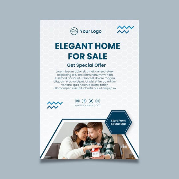 real estate sale vertical flyer