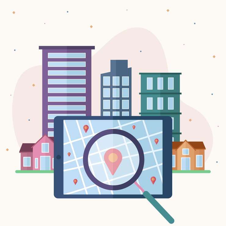 Free Vector real estate searching illustrated design