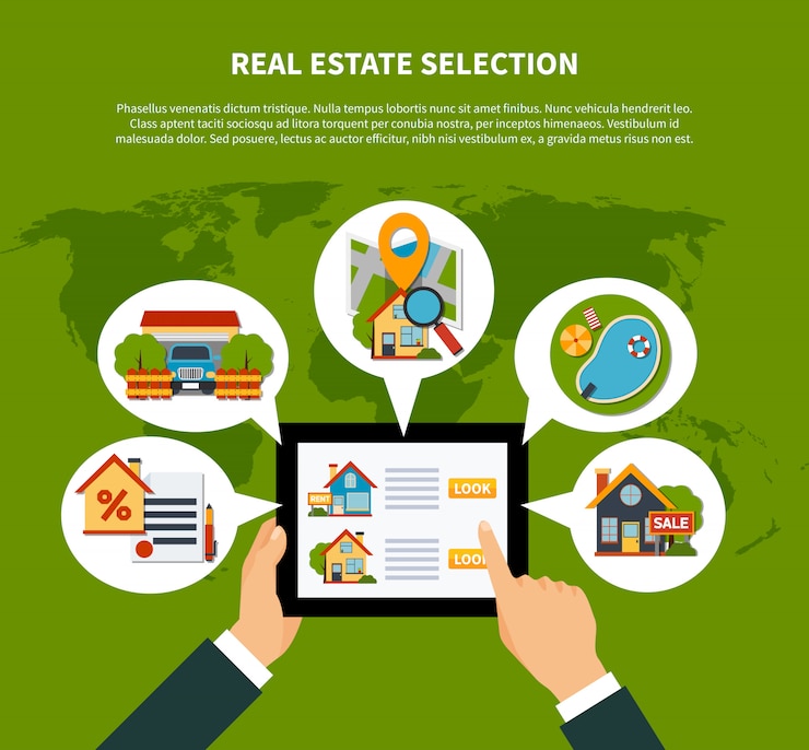 Free Vector real estate selection concept