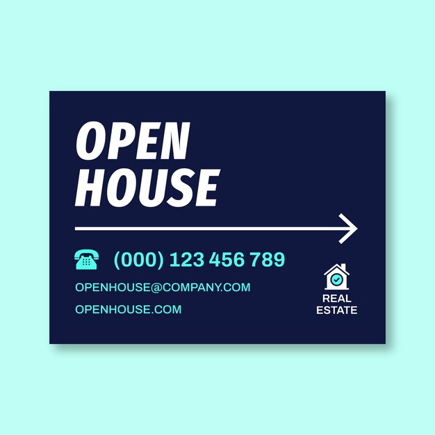 Real estate sign template design