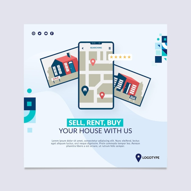 Real estate squared flyer