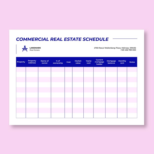 Real estate template design