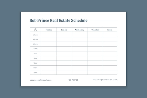 Real estate template design