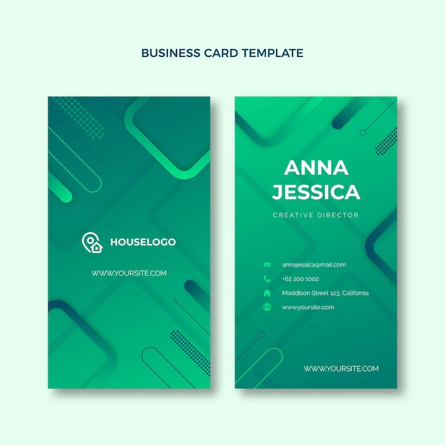 Real estate vertical business card