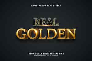 Free vector real golden text effect