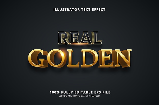 Real golden text effect