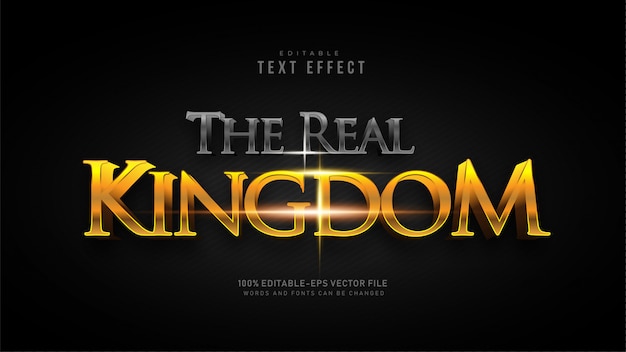 Free vector the real kingdom text effect