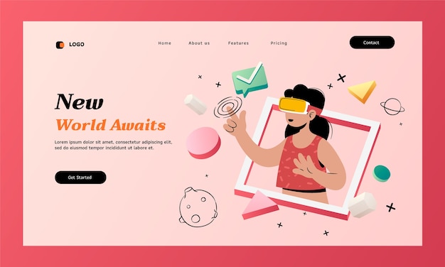 Realism and hand drawn landing page