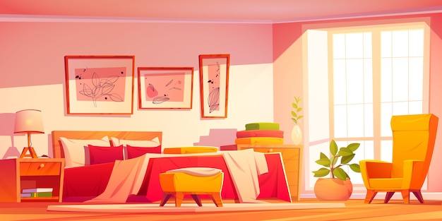 Free vector realist illustration of room interior