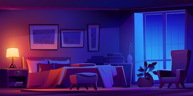 realist illustration of room interior