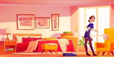 Free vector realist illustration of room interior