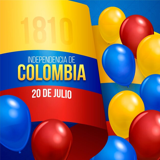 현실적인 20 de julio-Independencia de colombia 일러스트레이션