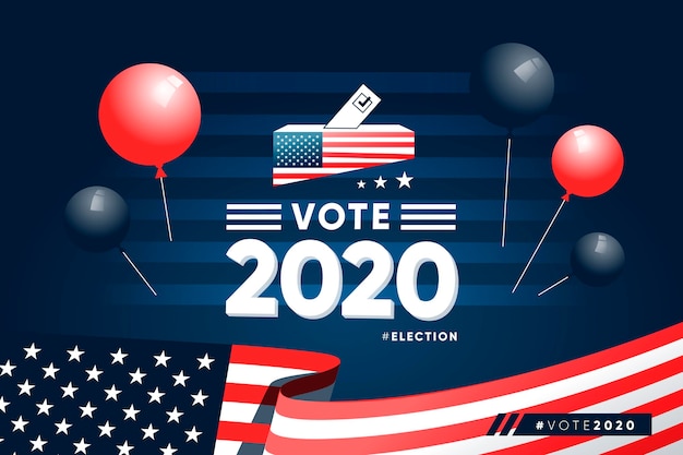 Free vector realistic 2020 presidential election in usa