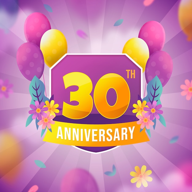 Realistic 30th anniversary card