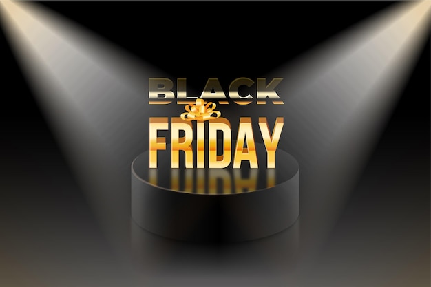 Free vector realistic 3d black friday background