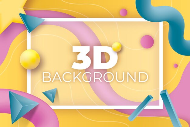 リアルな3Dカラフルな幾何学的な背景