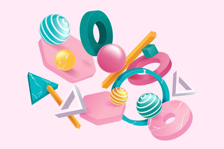 무료 Vector 현실적인 3d 요소 배경