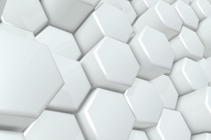 Free Vector realistic 3d hexagons geometric background