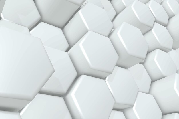 Realistic 3d hexagons geometric background