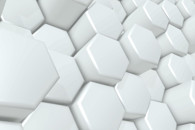 Realistic 3d hexagons geometric background